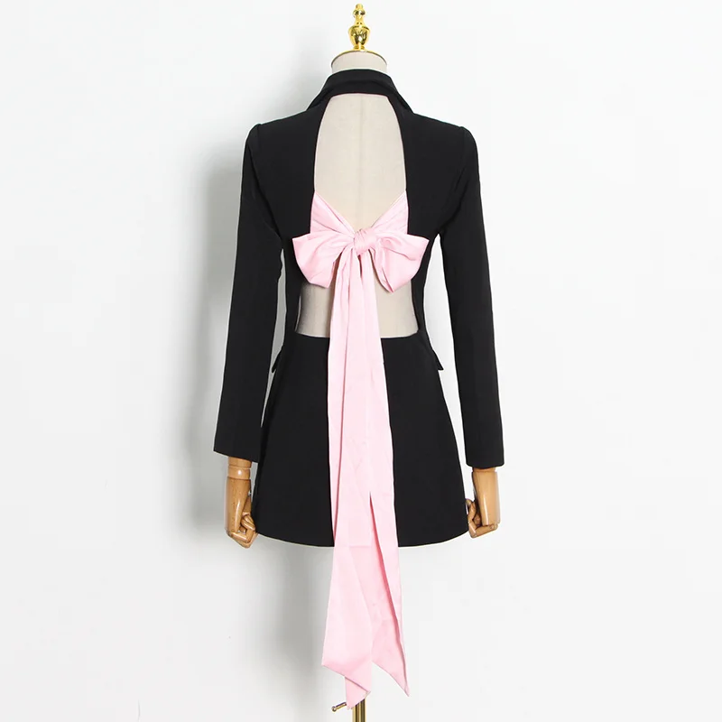 2023 New Fashion Clothing Colorblock Casual Women's Autumn Coat Notched Long Sleeve Patchwork Diamond Slim Female Blazer