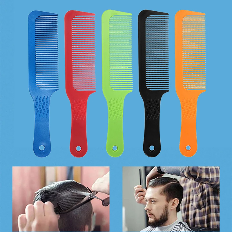 

Professional Salon Barber Hair Clipper Accessories Flat Head Cut Comb Anti-Static Hair Styling Wide Tooth Men Cut Hair Brush