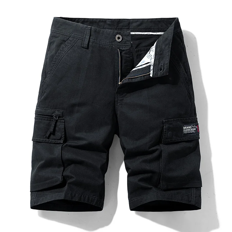 Loose Cropped Pants Men's High-End Jungle Mountaineering Summer New Cargo Shorts Casual All-Matching Straight Multi-Pocket Pants 4