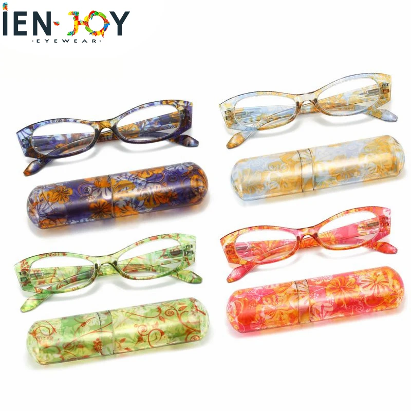 

IENJOY New Portable Presbyopia Glasses With Case Women Reading Glasses Colorful Design Presbyopic Glasses 1.0-4.0