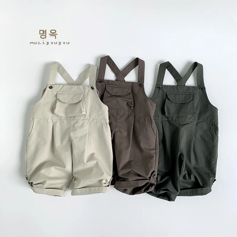 Children's Overalls Spring New Style for Boys and Girls, Korean Casual Versatile Pants, Japanese Trendy Children's Clothing