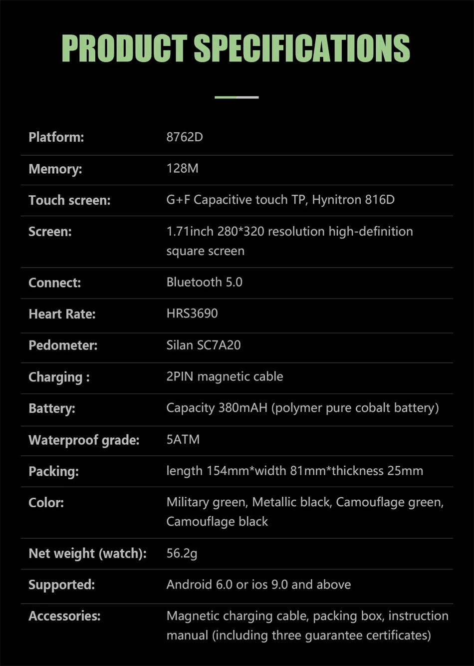 2022 Men's Smart Watch 5ATM Waterproof 380mAh Long Standby Multi-dial HD Screen Sport Watches Outdoor Smartwatch For Man Xiaomi