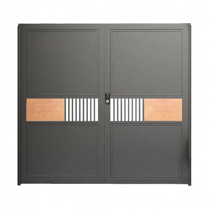 Villa Courtyard Gate, Garden Entrance Gate, Single and Double Door, Made of Iron/stainless Steel Material, Size