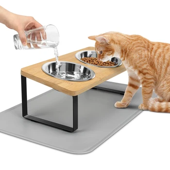 Tilted Elevated Cat Bowl Set 1