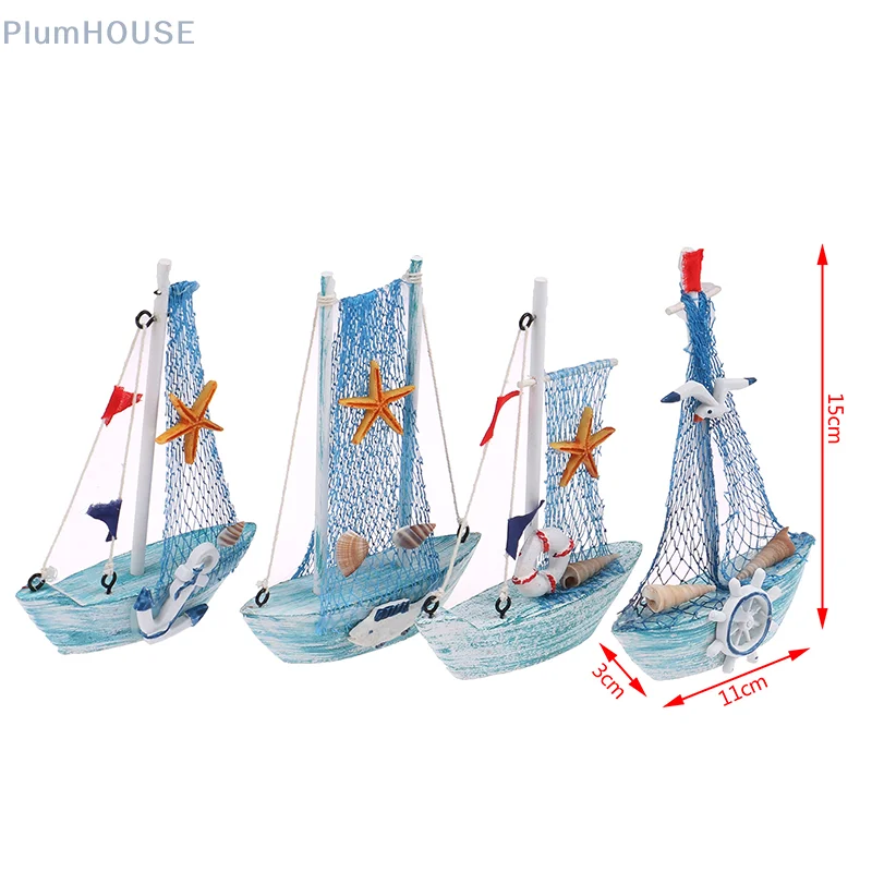 

15cm Mediterranean Style Marine Nautical Sailing Boat Ship Craft Home Decoration