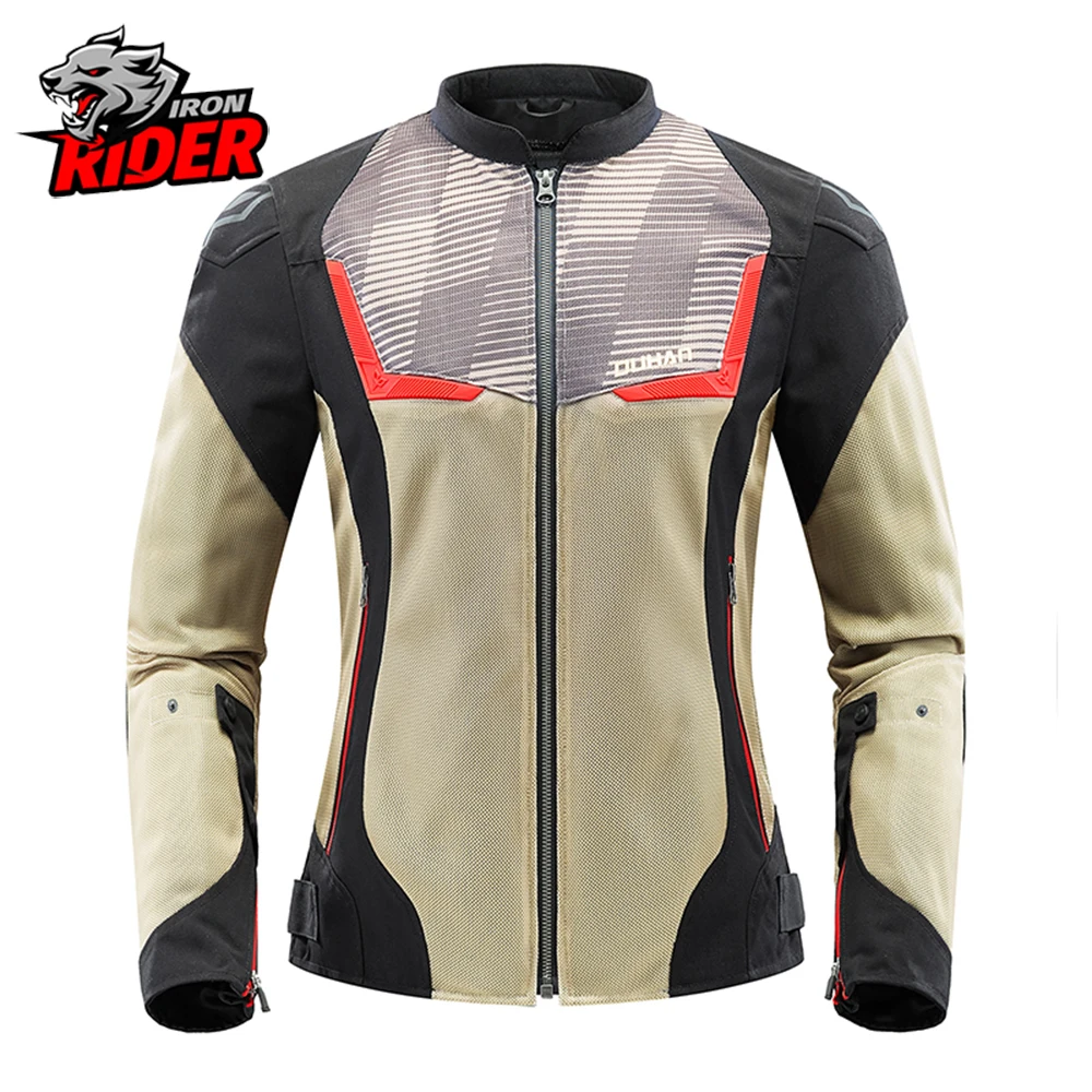 

DUHAN Breathable Motorcycle Jacket Women's Mesh Summer Moto Protective Jacket Outdoor Windproof Motorcycle Riding Clothes