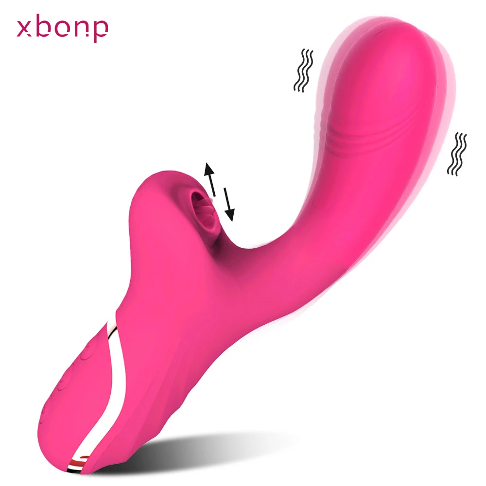Vibratore per leccare la lingua per le donne Vibratori per il punto G Stimolatore per il clitoride femminile Massaggiatore Dildo Giocattoli sessuali Beni per_voghion.com