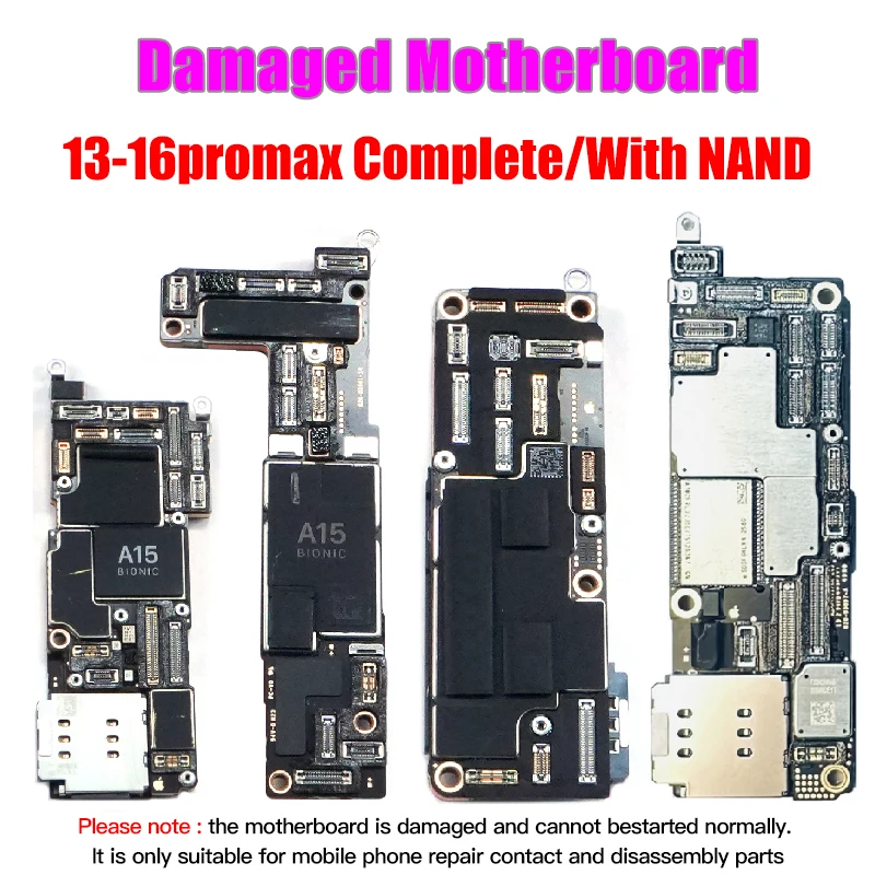 iPhone 13、14、15、16 PRO MAXのロジックボード（NAND付き）の