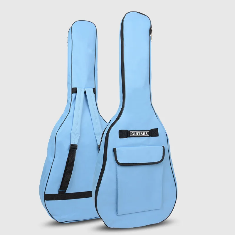 Guitar Bag 40/41 Inch Double Straps 5MM Thick Padded Cotton Acoustic Guitar Backpack Carry Case 600D Oxford Fabric Waterproof