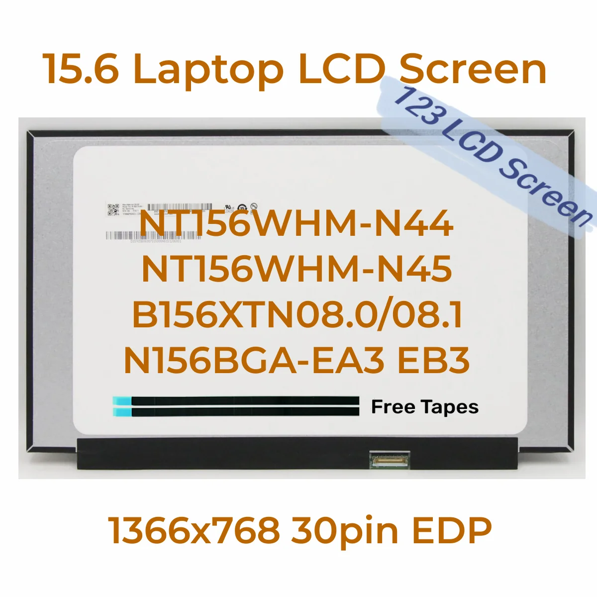 Replacement Laptop Screen - N156HGA-EA3 REV.C6, 15.6" FHD 1920x1080 Matte, 30-pin, With Tools