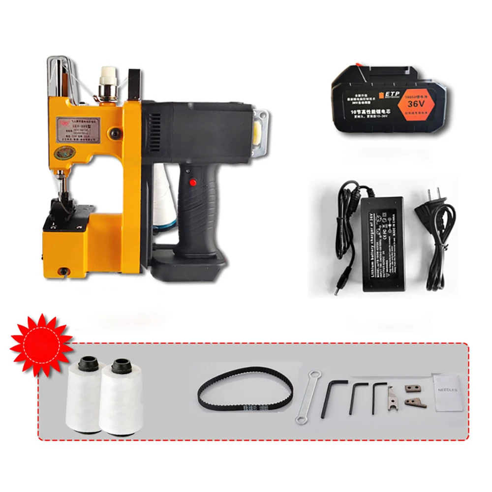 Electric Handheld Sewing Machine 36v Lithium Battery Rechargeable