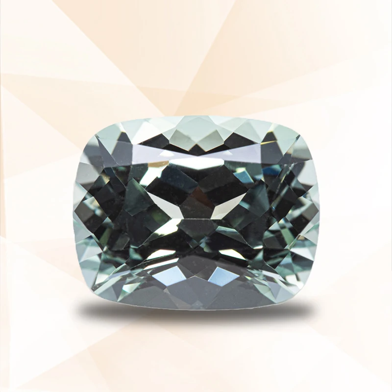 

Lab Grown Sapphire Rectangular Cushion Shape green Color VVS1 Gemstone Charms DIY for Jewel Making Selectable AGL Certificate