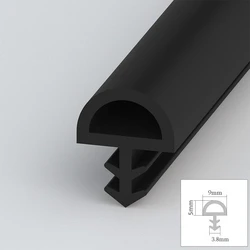 Enhanced Soundproof Rubber Sealing Strips (Black middle - 9mm)