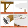 Dining Table Kitchen Tables for Dining Room, 4 People Round Dinner Table with Storage Shelves for Dining Room Kitchen Living 6