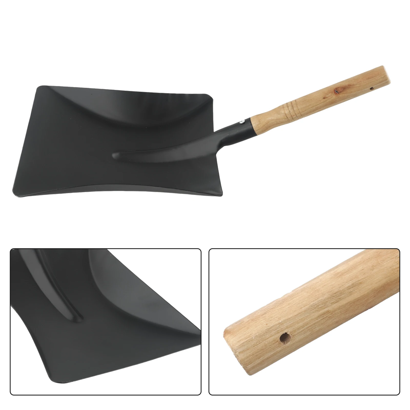 

38*9.5/45*21.8cm Household Indoor Chimney Shovel Fireplace Tools Steel Dustpan Ash Shovel Fireplace Cleaning Wood Burner Parts