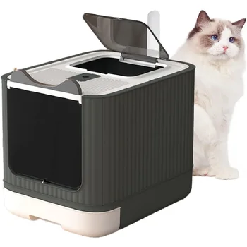 Top Entry Covered Cat Litter Box 1