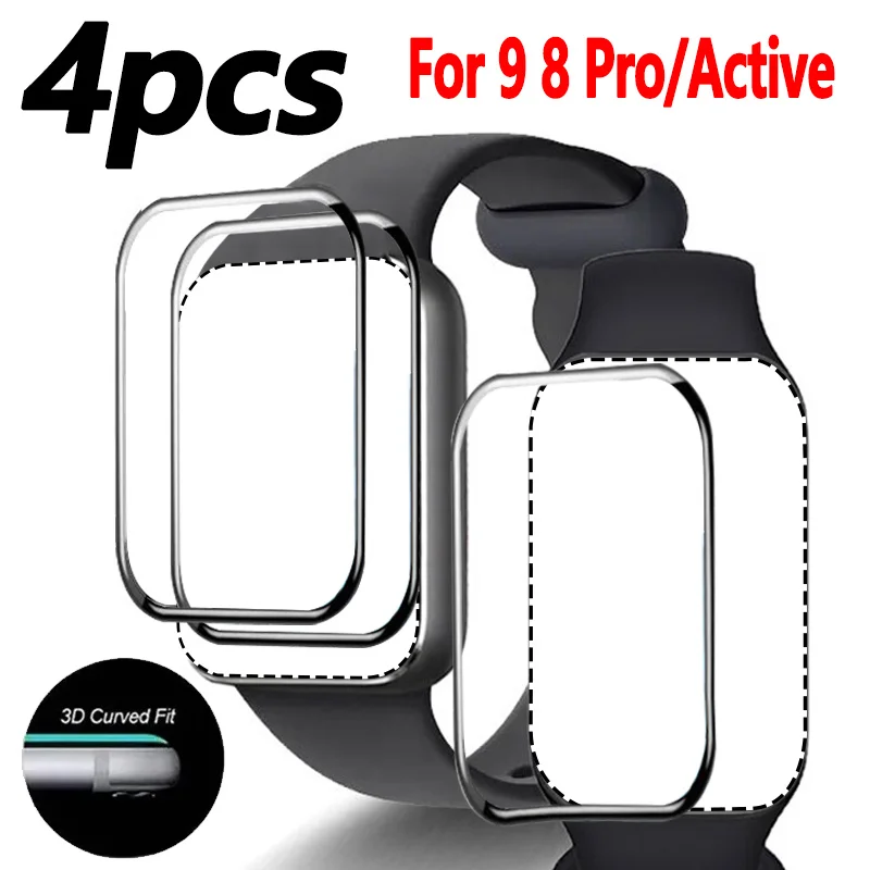 Complete Set of Full Coverage Curved Screen Protector Films for Smartwatch Durability