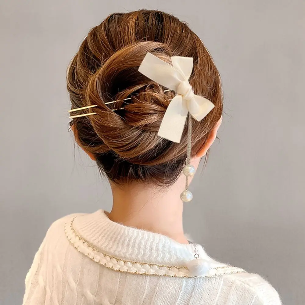 

Fashion Hair Accessories Hair Style Tool Long Hair Stick Bow knot Hair Forks Women's Hair Clips Korean Style hairpin Hair Grips
