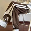 3 Colors Men Sweatpants Korean Street Casual Pants Fashion Patchwork Letter Embroideries Straight-leg Trousers Male Sports Wear 3
