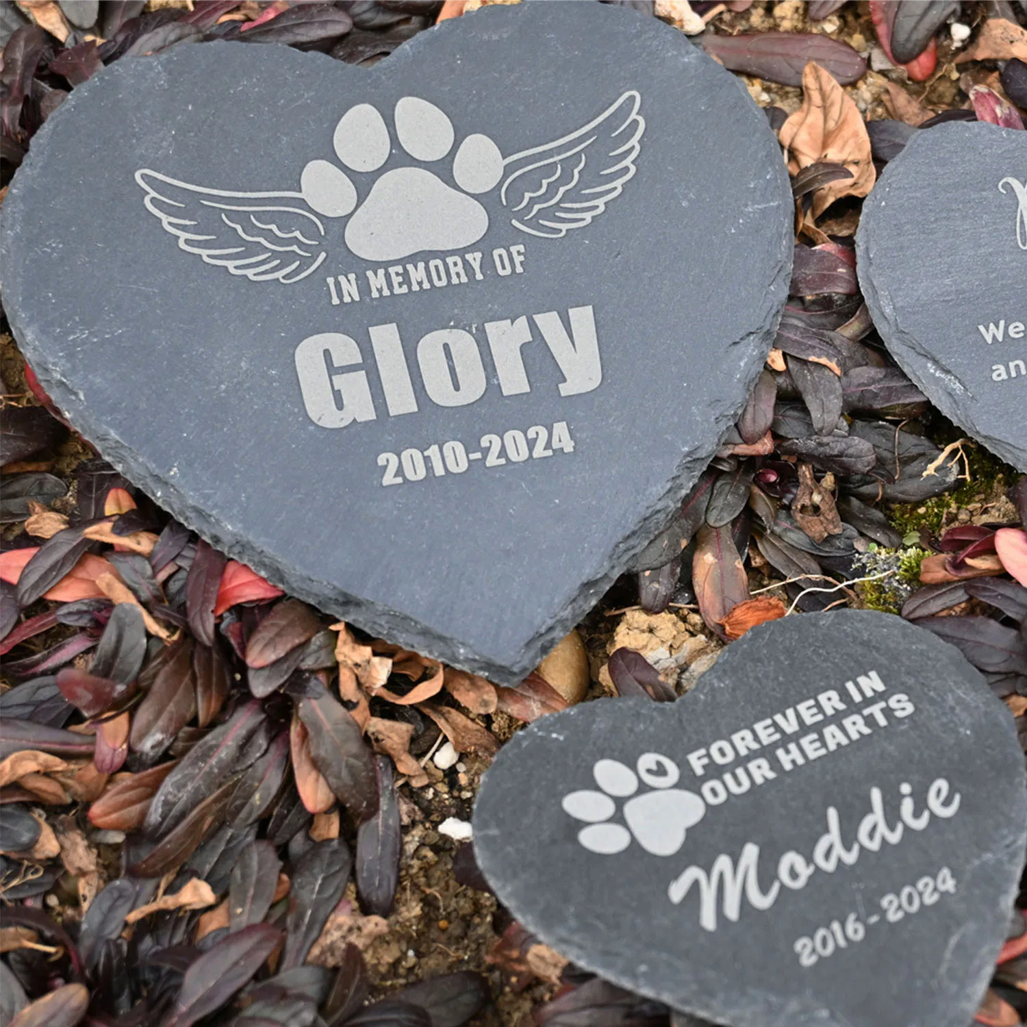 Personalized Pet Memorial Stone Pet Loss Gift Heart Shape Dog Cat Memorial Garden Stone Grave Marker Plaque Tombstone dog memorial statue