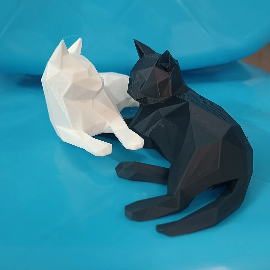 Geometric Cat Ornaments - Unique Decorative Accents