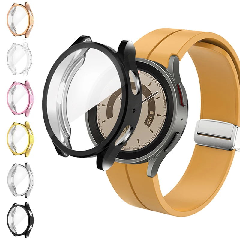 

TPU Case for Samsung Galaxy Watch 5/4 44mm 40mm Full Coverage Bumper Case For Samsung Watch5/4 Protective Cover Screen Protector