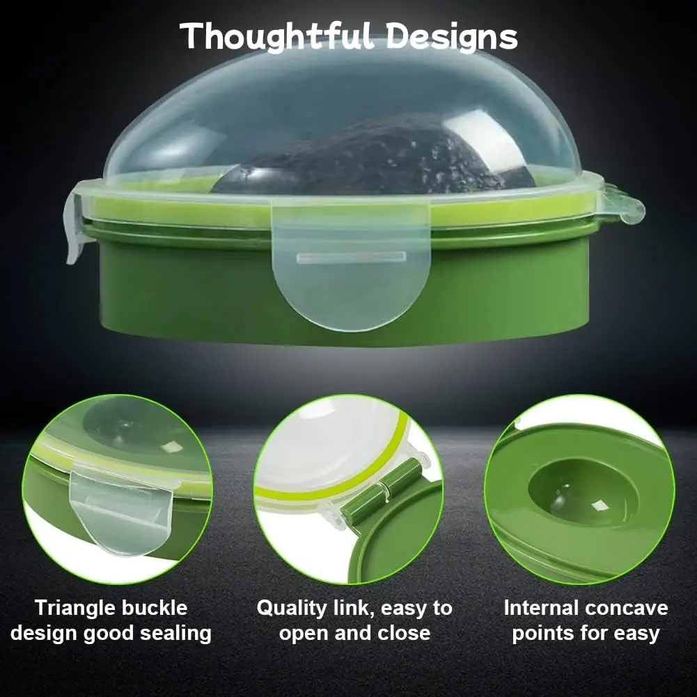 Avocado Storage Box Reusable Crisper Fruit Slicer Saver Space Saving Keeper Container Food Fresh Keeping Kitchen Fridge