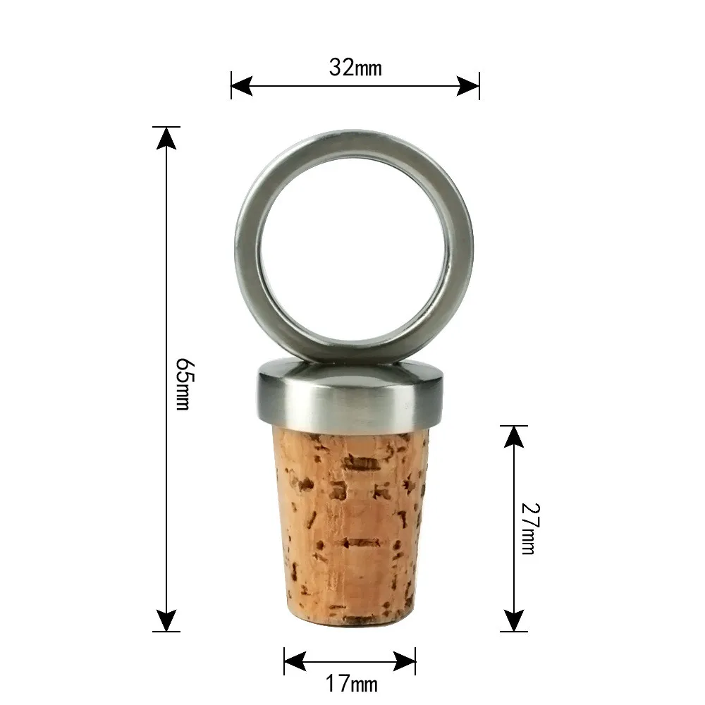 Ring Buckle Bottle Stopper Home Brew Wine Jar Plug Beer Bottle Oak Cork Pudding Container Wood Lid Cap 17mm Bottl Cap Keeper