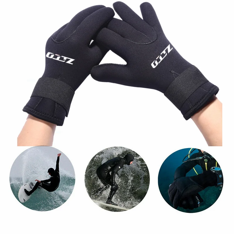 Adult Winter 5mm Neoprene Wetsuit Gloves Swimming Diving Kayak Surf Snorkeling 