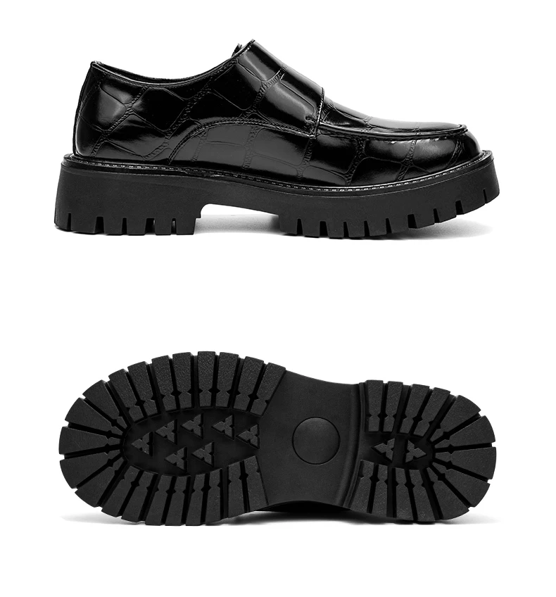 Männer Slip On Plattform Höhe Erhöhen Loafers Dicke Sohle Leder Schuhe Hochzeit Party Büro Formale Business Casual Komfort Schuhe – Detail 20