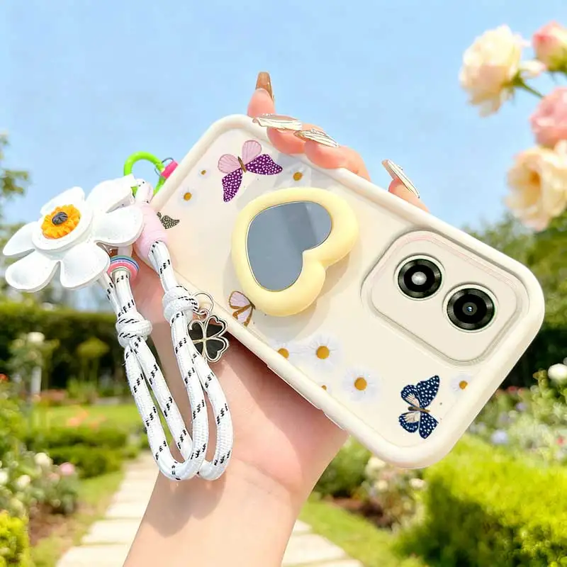 Colorful Butterfly Phone Case Set with Lanyard and Craft Embellishments
