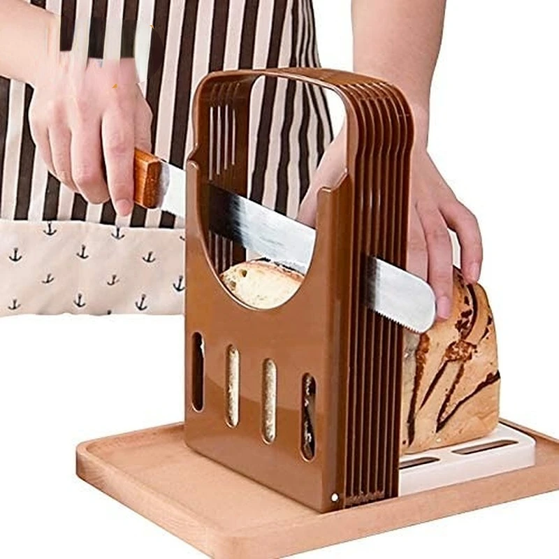 Toast Bread Slicer Stand Plastic Bakeware Slicing Tool Loaf Cutter Rack  Foldable Cutting Manual Slicers Kitchen Gadgets Tools
