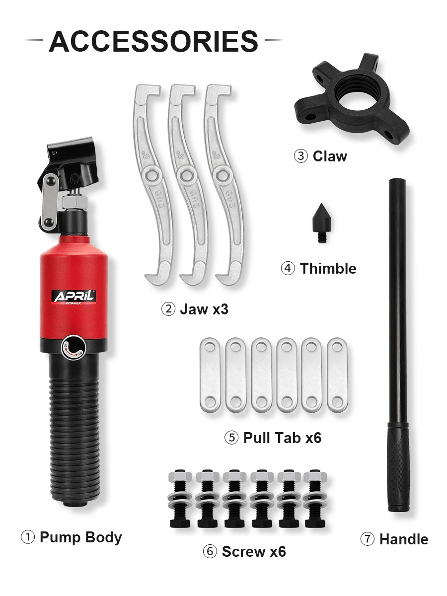 Hydraulic Bearing Puller 5Ton Gear Wheel Bearing Puller Separator Tool Two or Three Adjustable Jaws Portable Box for Repair Shop