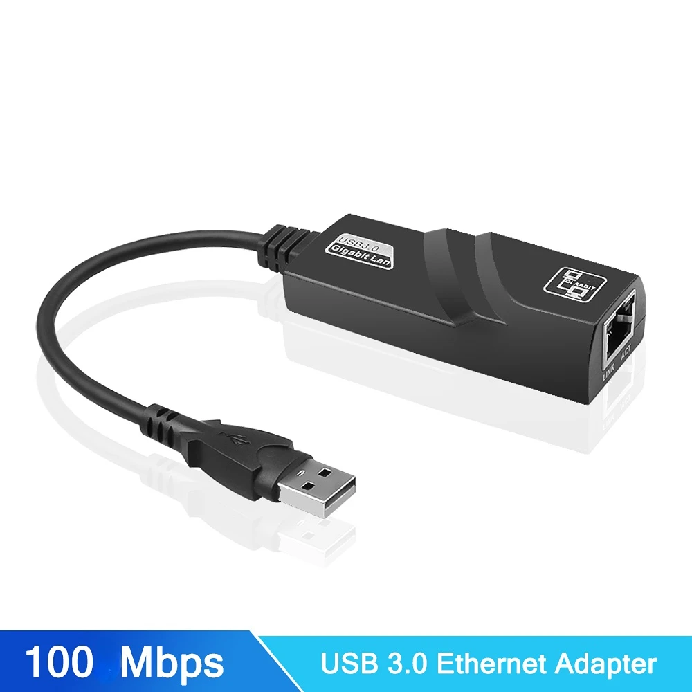 Adaptador USB 3.0 com fio para RJ45 Lan Ethernet, Cabo de rede para Xiaomi  Mi Box, PC Windows 10, 10 Mbps, 10 Mbps - AliExpress