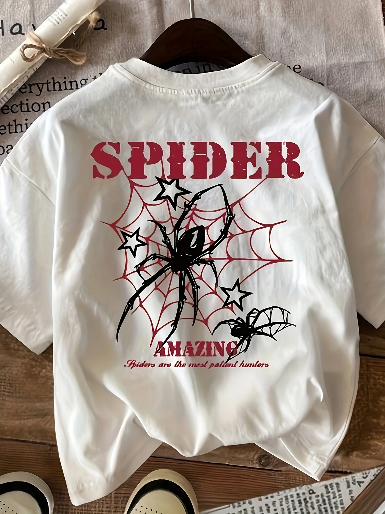 2026 Neues Design - Spinnennetz-Print - Herren- und Damen-T-Shirt aus Reiner Baumwolle - Frühling und Sommer - Party Casual Locker Sitzend Kurzarm