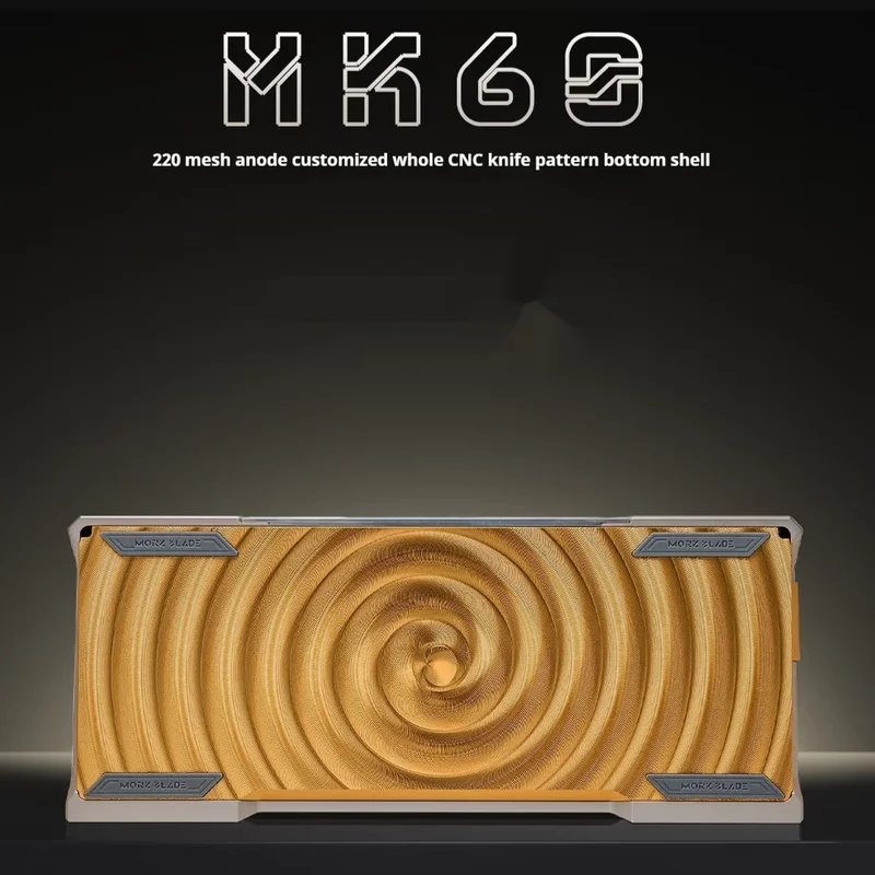 MorkBlade x AULA コラボモデル MK60 Gold AULA X Mork Blade Mk60 Gaming Keyboard Magnetic Switch 8KHZ 0.08ms