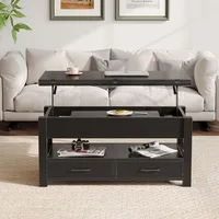 Coffee Table Farmhouse Lift Top Table with Drawers Rectangular Table 2