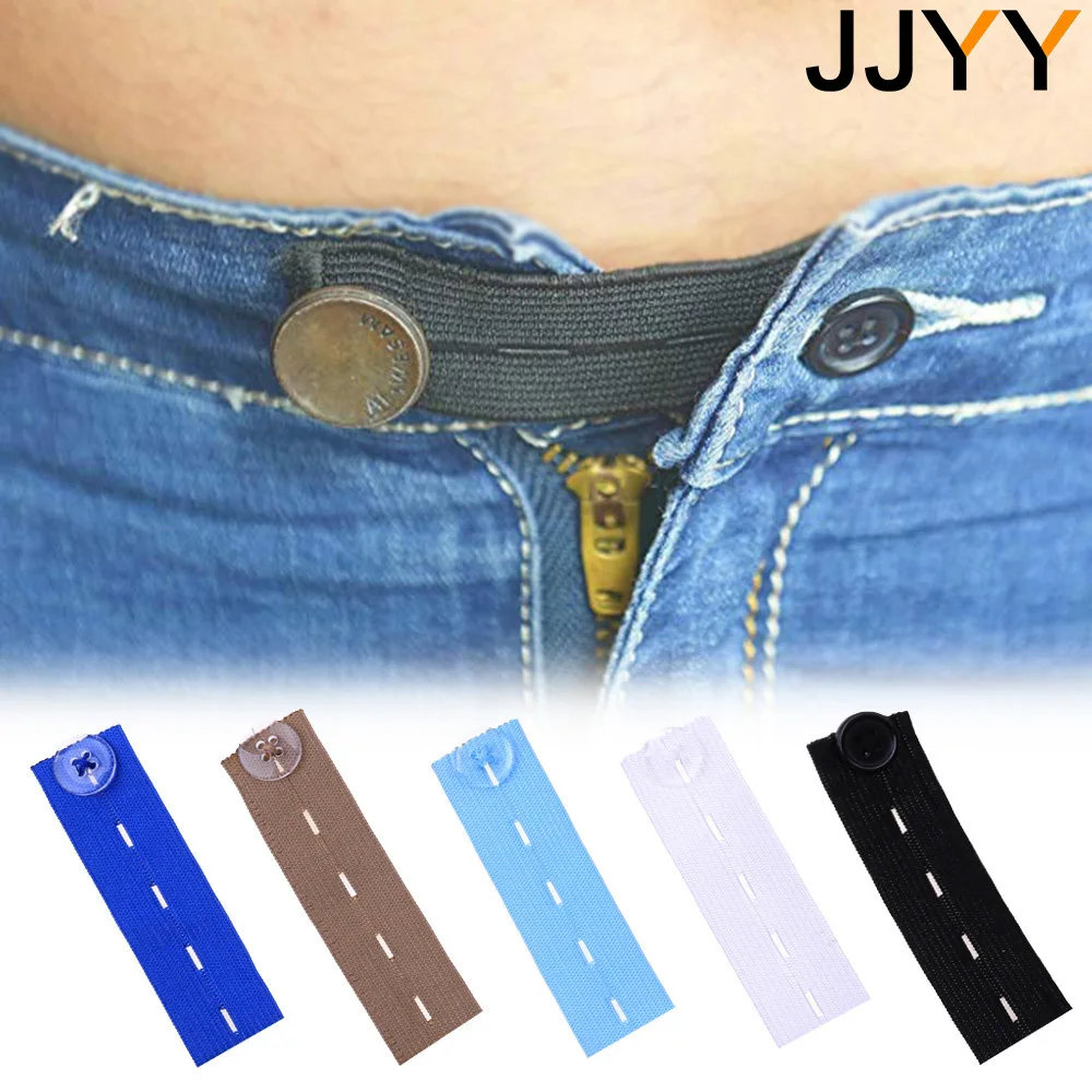 JJYY 1PC Elastic Adjustable Buckle Belt Extender Button for Jeans Maternity  Clothes Elastic Waist Extenders Stonego Pants Belt E - AliExpress