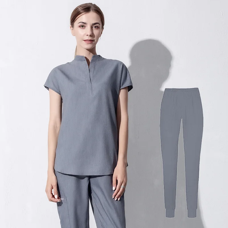 

High-quality Medical Clothing For Women Short Sleeves Pants Set Stretch Dental Doctor Uniforms Nurses Accessories For Hospital