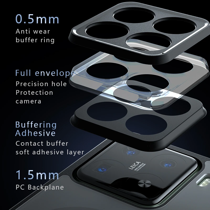Magnetic Matte Transparent Shockproof Phone Case with Acrylic Bumper