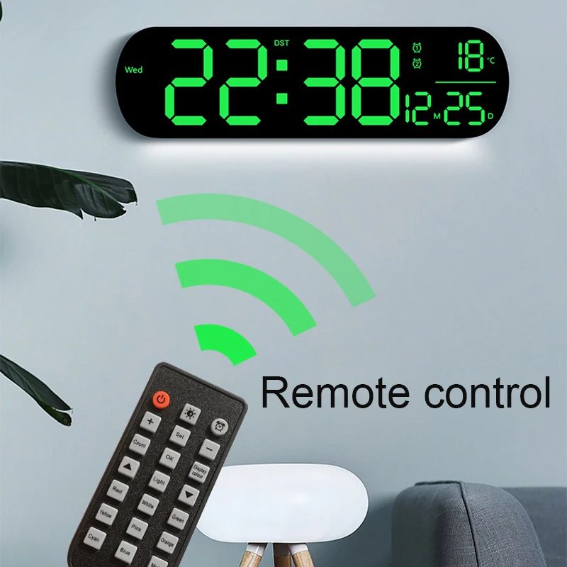 ساعة حائط رقمية فاخرة RGB