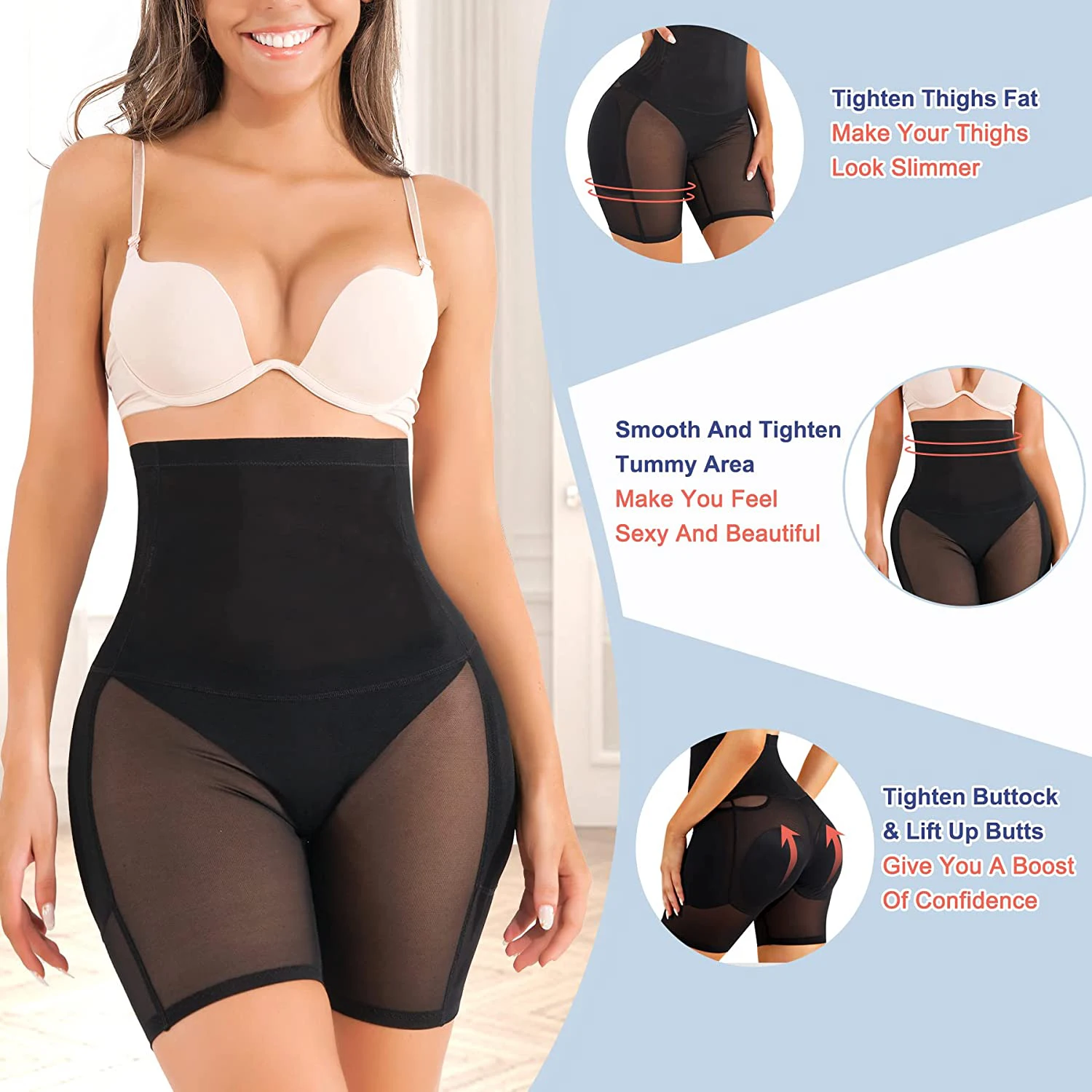 Women Hip Pads High Waist Trainer Shapewear Body Shaper Fake Ass Control Panties Sexy Butt Lifter Enhancer Booty Thigh Trimmer