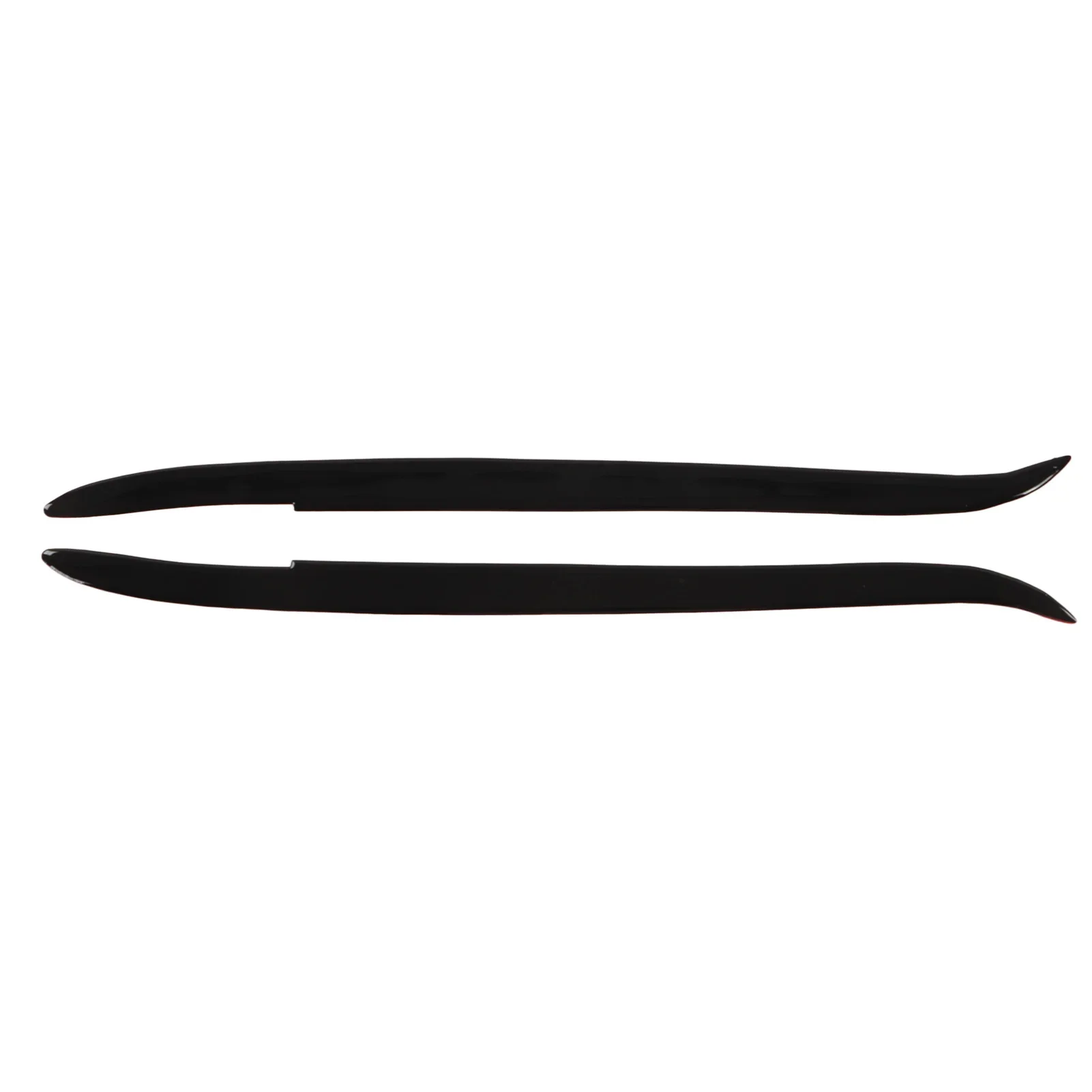 2 Pcs Headlight Eyebrow Glossy Black Trim Front Left Right Decoration for BMW E39 1997‑2003