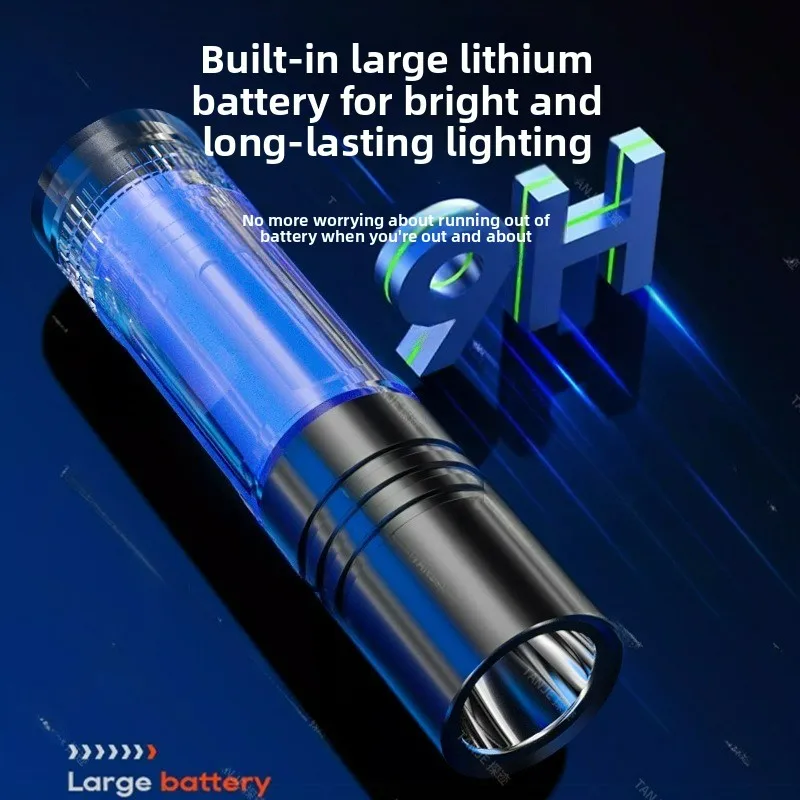 슈퍼 브라이트 충전식 LED 손전등 초강력 컴팩트 미니 휴대용 장거리 토치 가정 및 야외 조명용