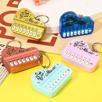 1 Pcs Creative Mini Electronic Piano Keychain Pendant Luminous Music Toy Small Gift 1