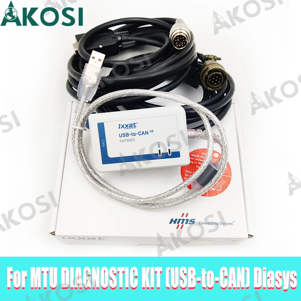 

For MTU DIAGNOSTIC KIT USB-to-CAN MTU Diasys 2.72 MEDC ADEC Full Kit diesel engine MTU diagnosis scanner tool