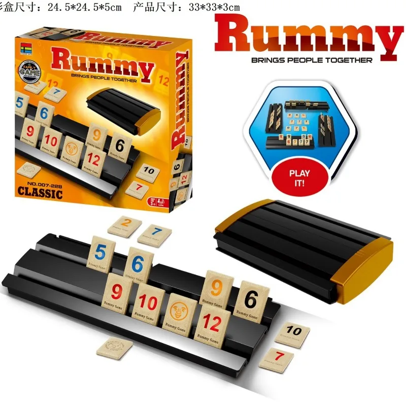 Digital Mahjong Game RUMMY GAME Number Matching Multiplayer Board Game Fun Family Friends Social Party Tabletop Card