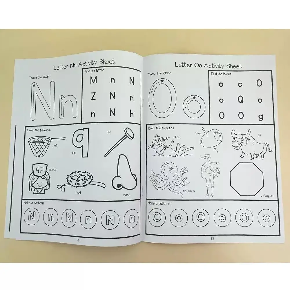 Letters A-Z Letter Tracing Practice Workbook Preschool English Learning Kindergarten Alphabet Writing Coloring Book Montessori 4