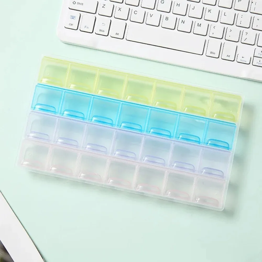 Hot Weekly Premuim Portable 7/14/21/28 Grids 1/2/3/4 Times A Day Pill Storage Cases Box Organizer for Vitamins Medicine FishOils