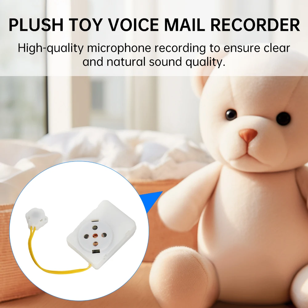 Enhanced Voice Recorder Module for Plush Toys - Personalized Message Recording Device with Clear Audio